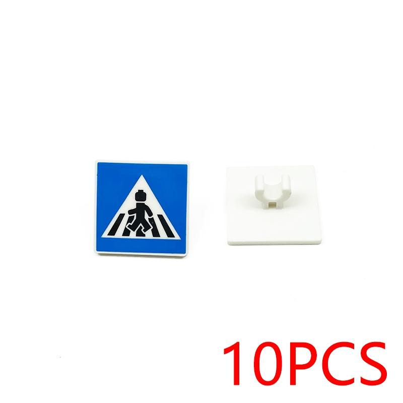 MOC Printed Tile ToyCompatible Brick Accessories Building Blocks City PC Phone Clock Pizza Parts Bricks Children Kids