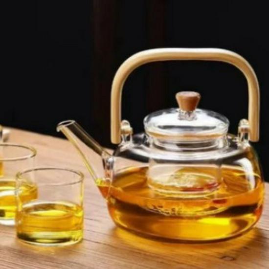 

Стеклянный чайник, устойчивый к высоким температурам: Электрический керамический чайник для варки на пару и кипячения, большой вместимости.