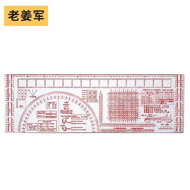 Old General Extended Topographic Map Reading Ruler