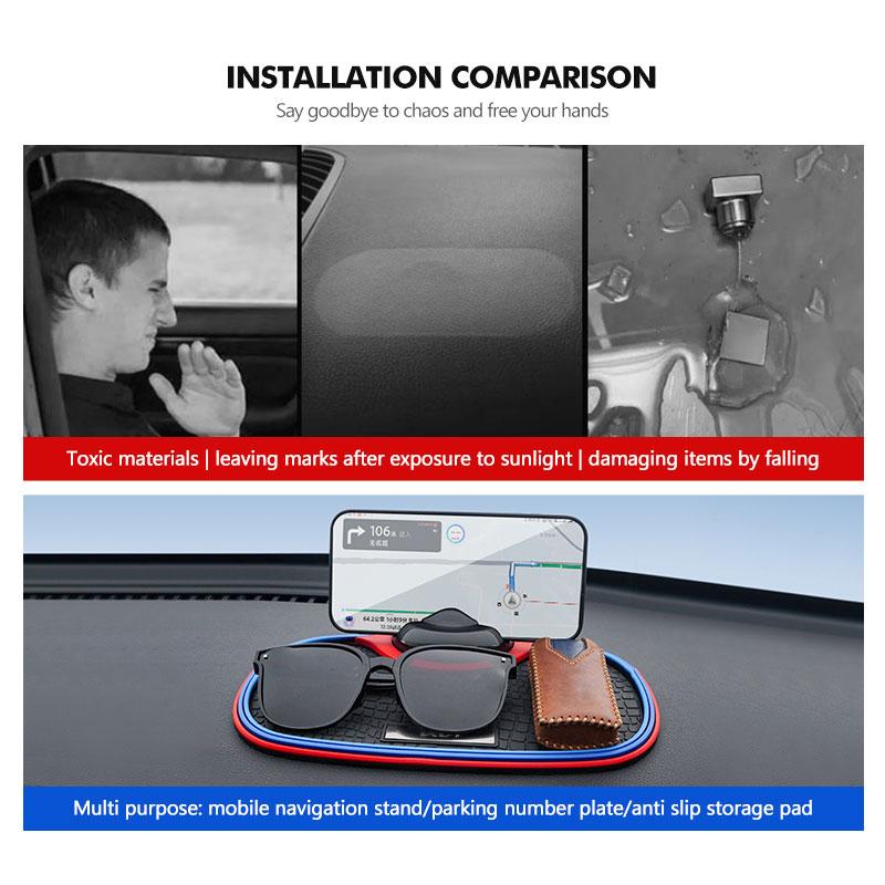For KIA Multi-Functional Car Dashboard Anti-Slip Mat Phone Holder K5 K2 Optima Soul Spectra Niro Cadenza Sephia Carens nvhs30