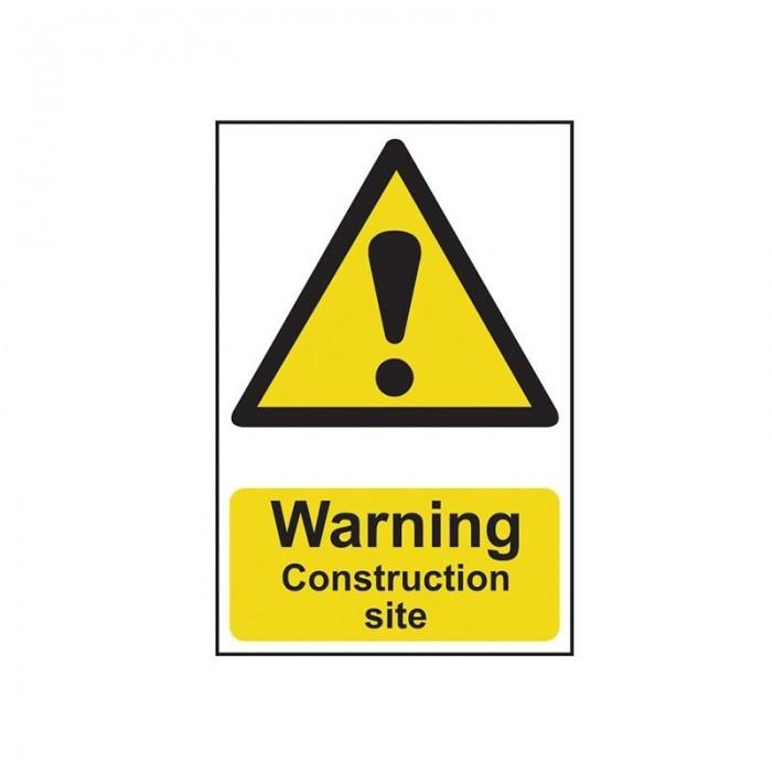 Scan Warning Construction Site - Pvc Sign 200 X 300mm