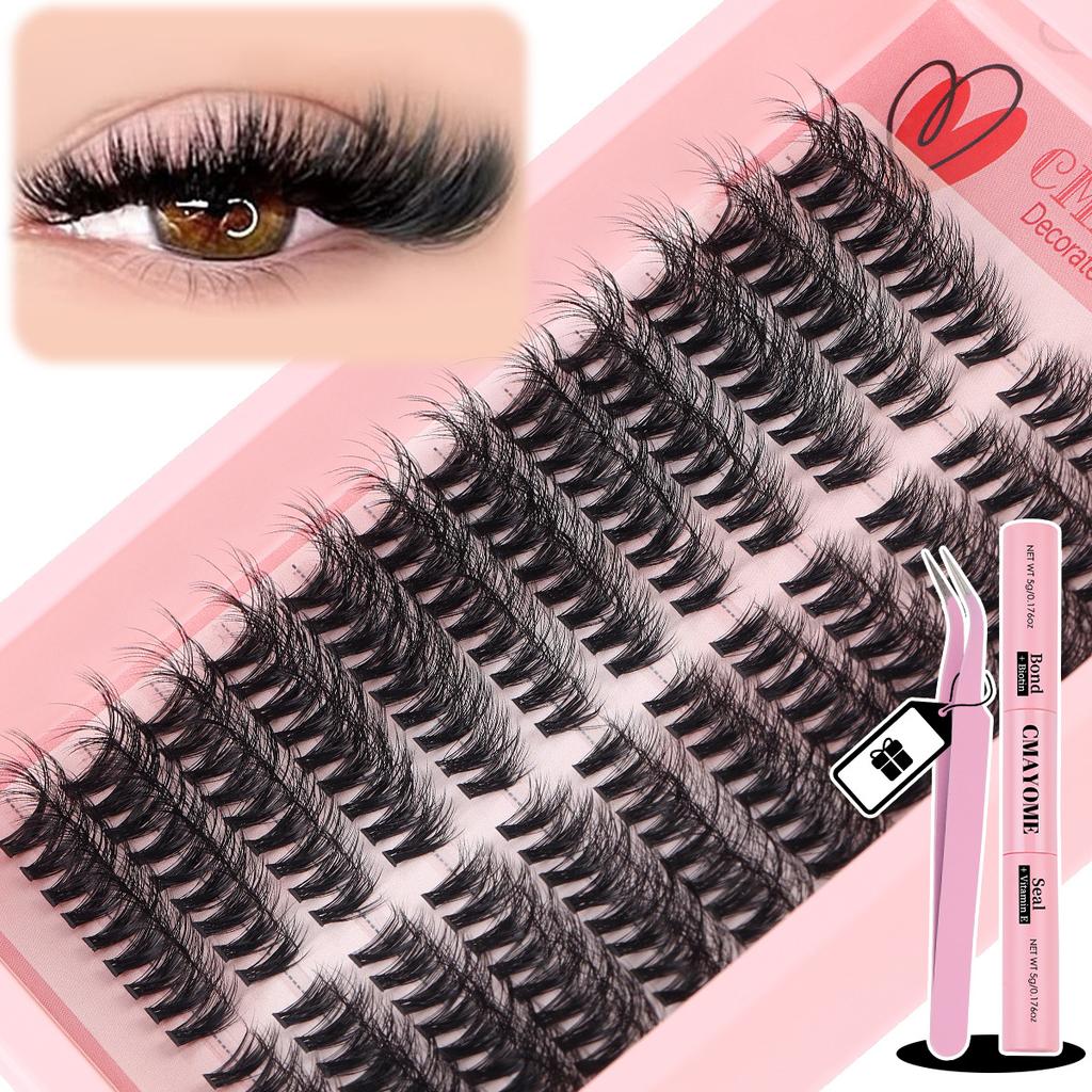 216 Clusters Single Cluster D Curve False Eyelashes Daily Activities 8-16Mmdiy Segmented Grafting Dense Hair