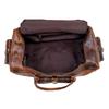 Personalized Full Grain Leather Duffle Bag: Travel Weekender Carry-on