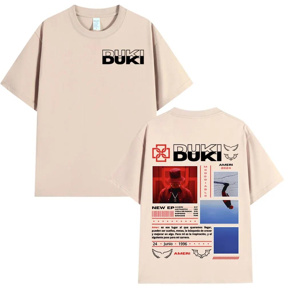 Unisex Rapper Duki Ameri Tour Graphic T-shirts Women Fashion Hip Hop O-Neck T Shirt Comfort Women Short Sleeve T-shirt
