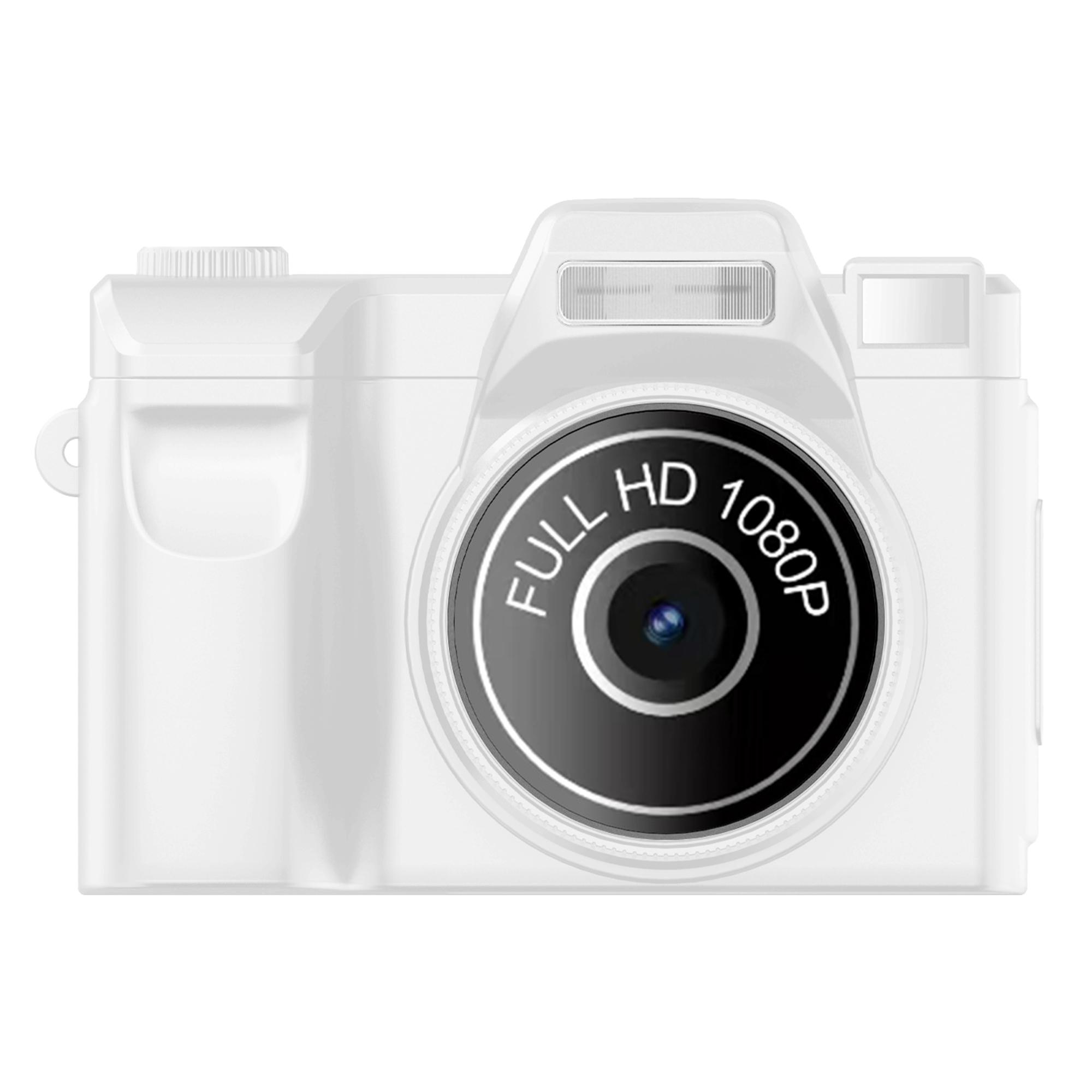 

D7 0.96 Inch Screen Mini Digital Camera Built In Filters HD Photo Video Recording Retro Camera (With 32G TF Card) White