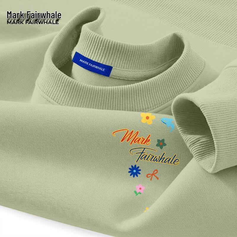 MARK FAIRWHALE Men's Loose-Fit Graphic Crewneck Sweatshirt
