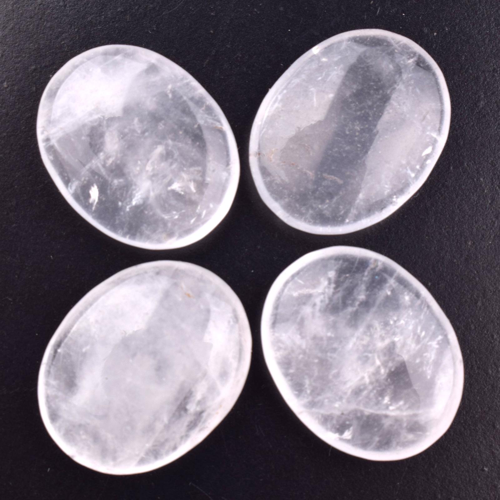 

Натуральний кришталевий мильний камінь 20 мм Овальний масажний камінь – набір із шести