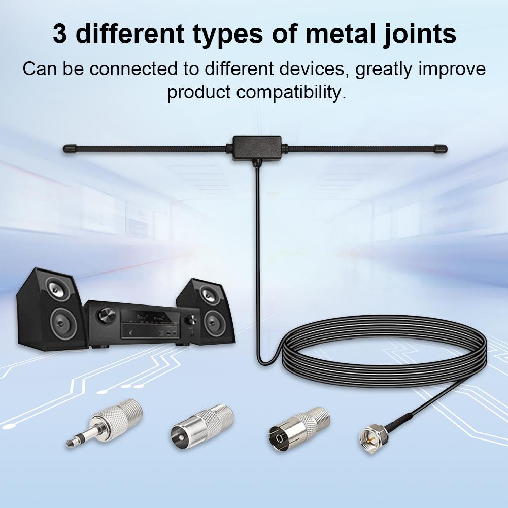 Universal Car Stereo AM FM Dipole Antenna Hidden Adhesive Mount AM FM Radio Antenna FM Sheep Horn Antenna