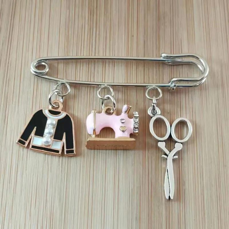 

Мода Ножницы Одежда Швейная Машина Рулетка Брошь Ювелирные Изделия Дизайнеры Подарки Style 2