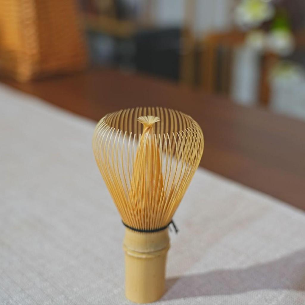 Sample Song Dynasty Matcha Ceremony Tool Set: Hundred-Pronged Bamboo Whisk, Chasen Stand, Tea Scoop, Stirring Brush