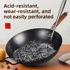 High Heat Resistant Cast Iron Pan 30cm Iron Wok Durable Chinese Wok  for Gas Induction Cooker