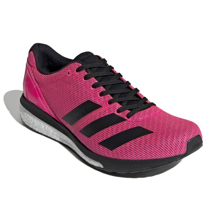 Кроссовки унисекс adidas Adizero Boston 8 Wide Shock Pink Black Core-Black Cloud-White — фото 3
