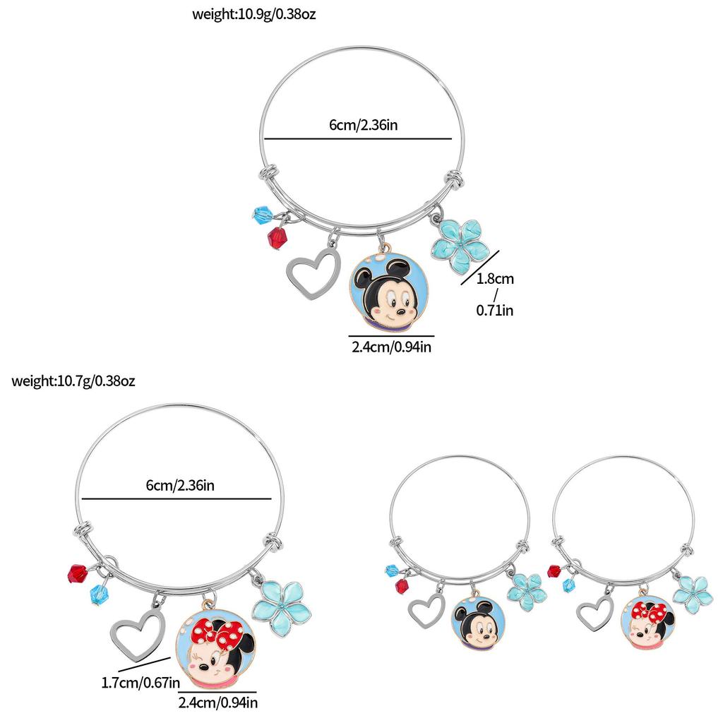 Mickey Mouse Cartoon Hand Chain Alloy Pendant Jewelry For Men Women Gift