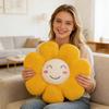 1 Stück Sonnenblumen Emoji Kissen Mehrzweck Haus Sofa Büro Kissen Wohnzimmer Schlafzimmer Dekoratives Plüschkissen