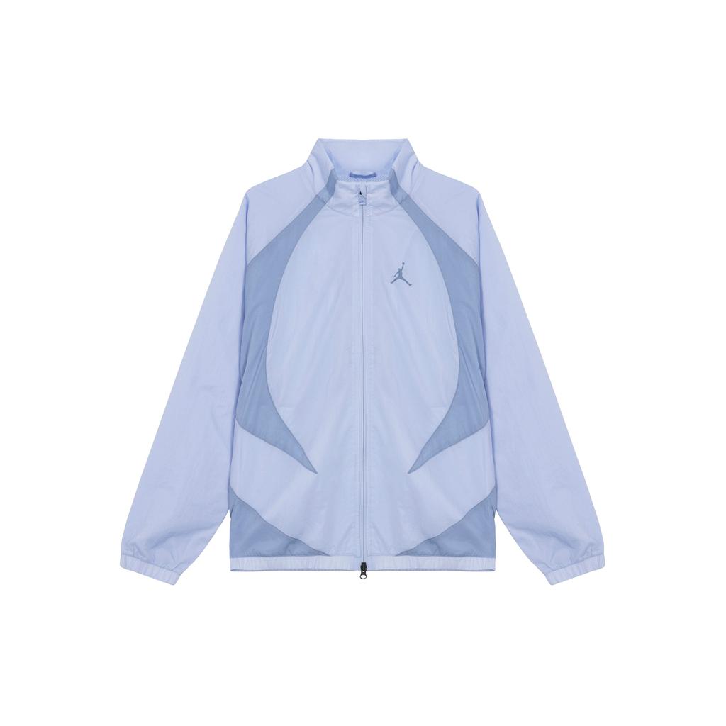 Jordan Jaqueta Unissex com Zíper e Gola Alta Contrastante com Estampa de Logotipo Azul DX9368-425