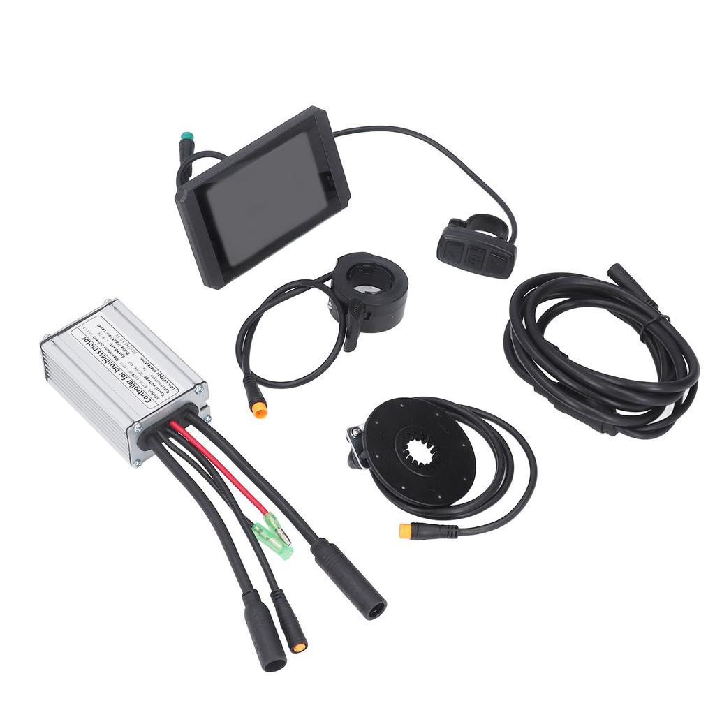 15A Electric Bike Controller Kit Waterproof LCD8H Meter Bicycle Conversion Kit with 1 To 2 Wire for 250W 350W Motor