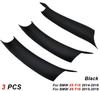 1 Set Car Interior Door Side Handle Armrest Pull Trim Carbon Fibre Black Accessories For BMW X5 F15 X6 F16 2014-2018 LHD RHD