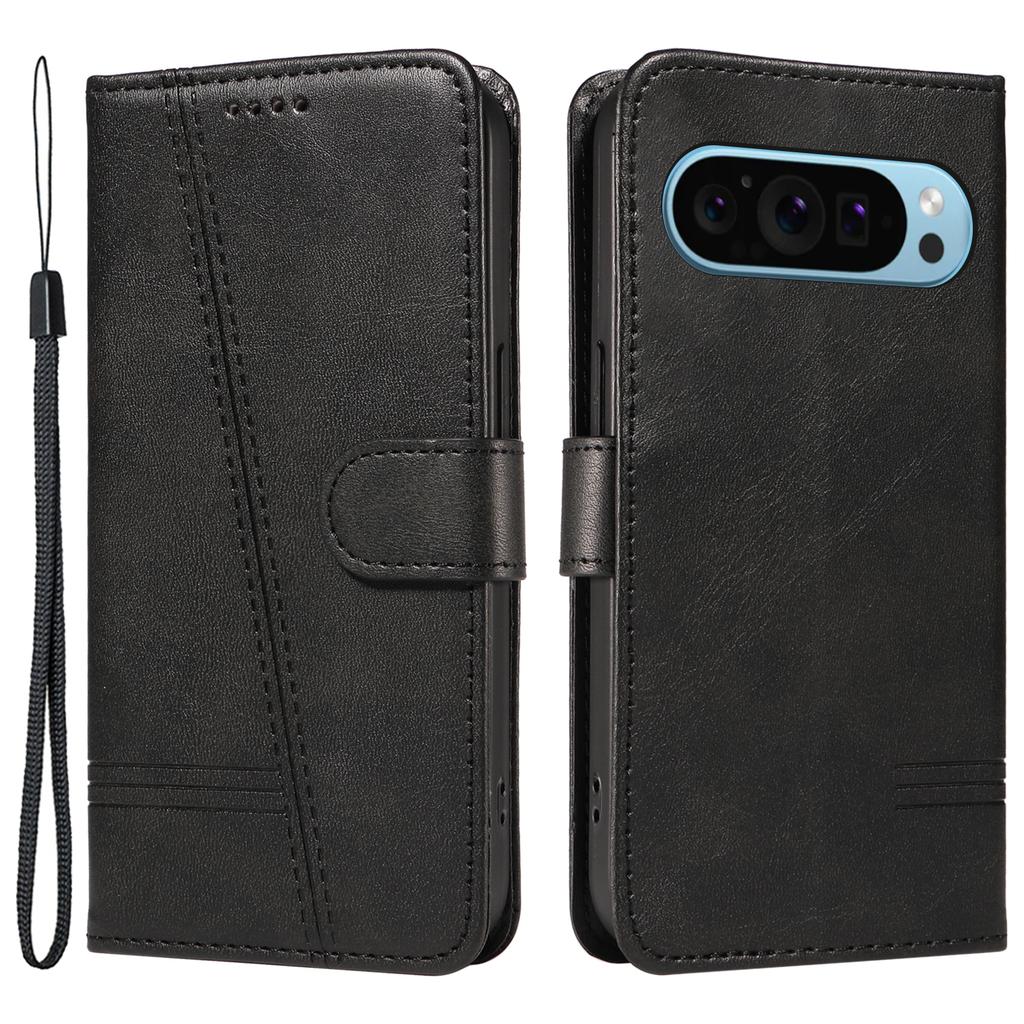 For Google Pixel 10 Pro/10/9 Pro/9 Case Leather Book Flip Phone Cover Wallet Stand View