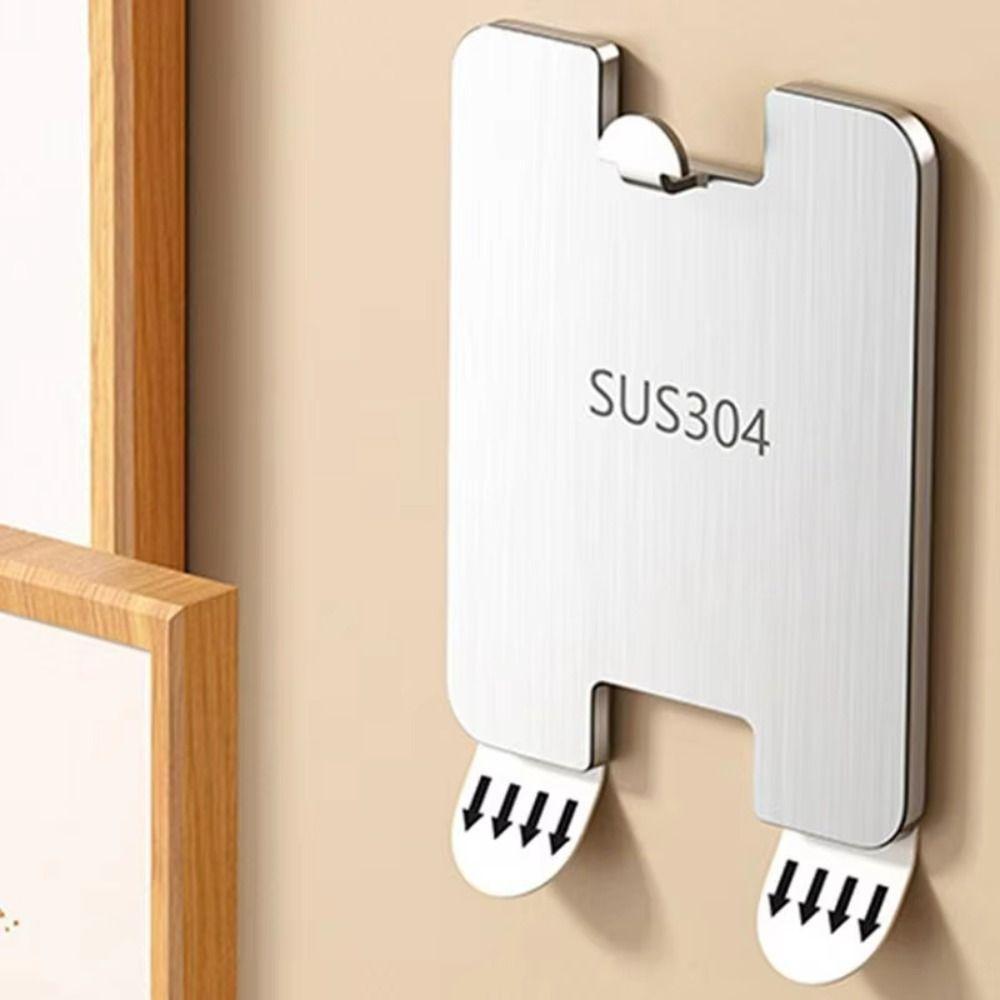8 PCS No Punching Photo Frame Hooks Waterproof Adhesive Picture Hangers  Living Room