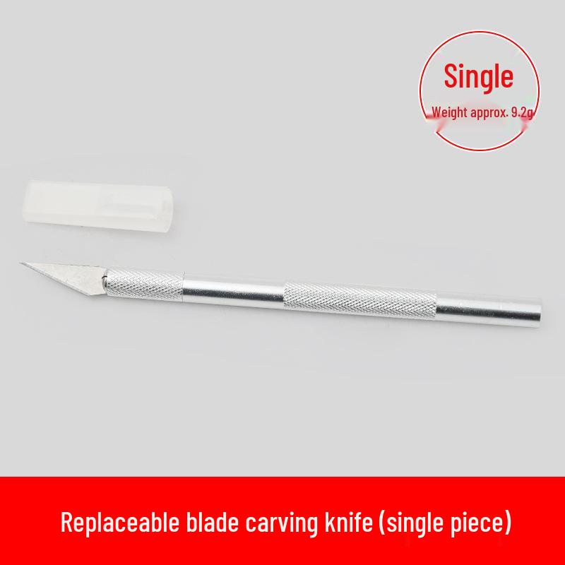 Pottery Carving Knife with Replaceable Stainless Steel Blade for Unfired Clay and Texture Engraving