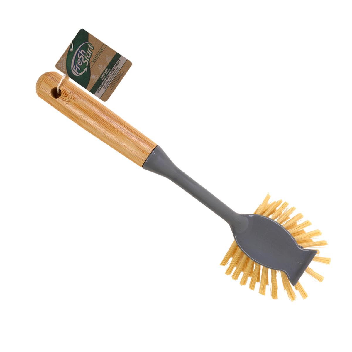 

Бытовая кухонная щетка для мытья кастрюли с длинной ручкой не повреждает кастрюлю и не прилипает к маслу. серый