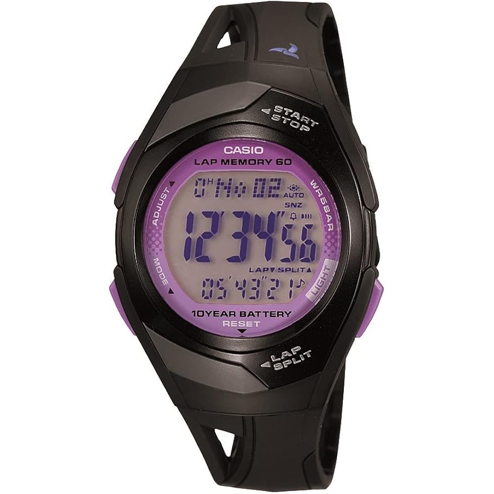 [Casio Import] Women s Adult Watch STR300-1C Parallel Imported, Black & Purple