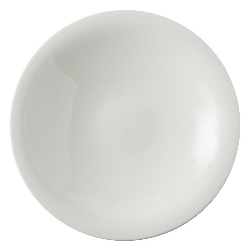 Creative White Deep Dish Ceramic Dish Plate Home Western Dish Plate Personalized Salad Bowl Hotel Restaurant Pasta Plate Commercial