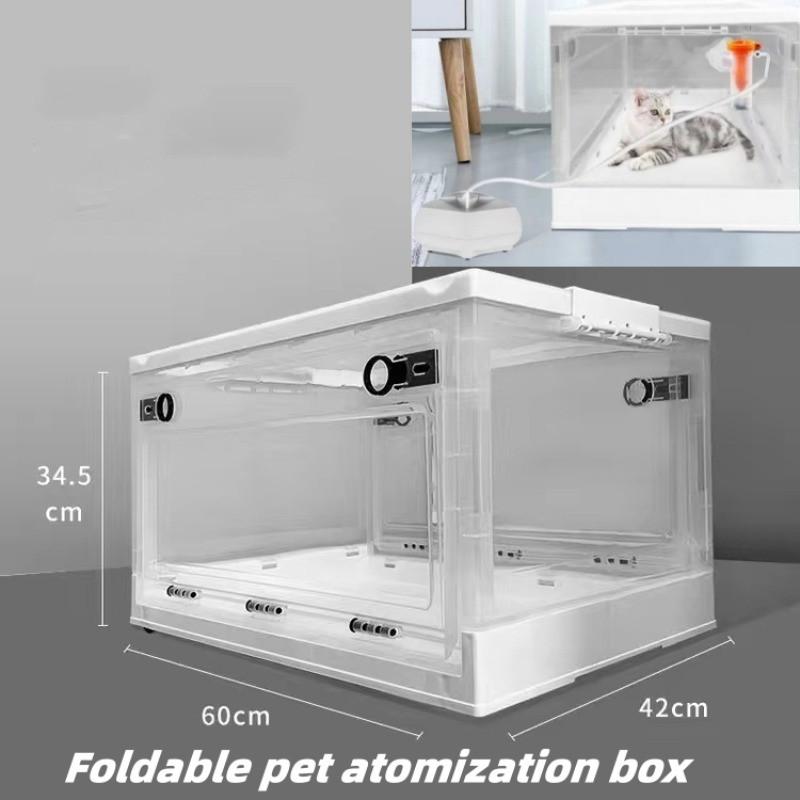 Household Portable Pet Nebulizer Machine Special Pet Cat Atomizer Inhaler + Atomization Box Oxygen Cage