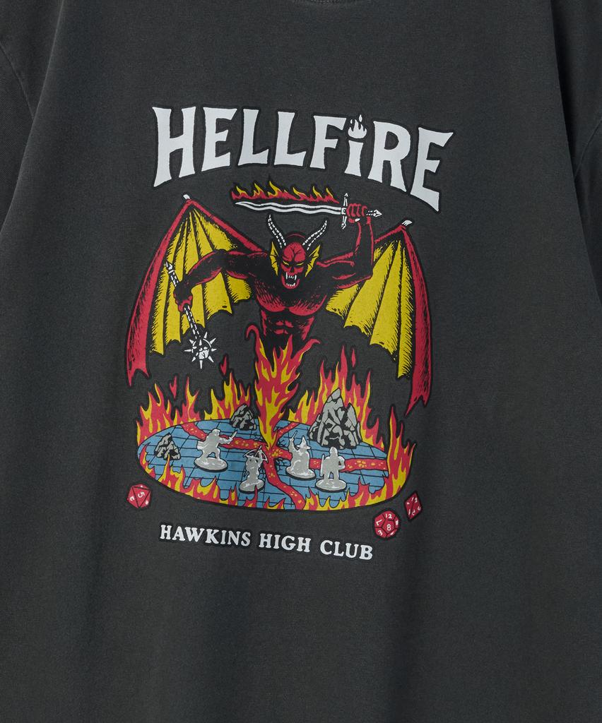 Musinsa Standard [Stranger Things Collaboration] Hellfire Club T-Shirt 3 [Charcoal Grey]