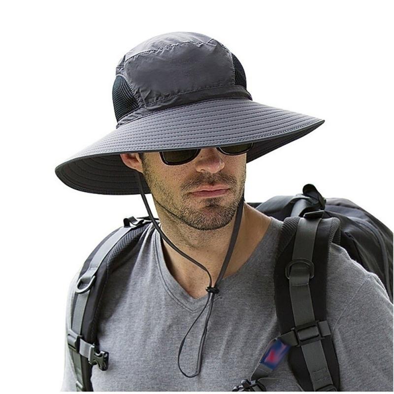 Fisherman Bucket Cap Nylon Wide Brim 