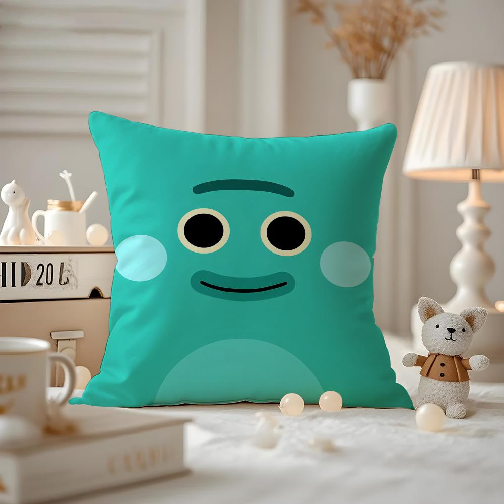THE Bumble Nums Humble Cushion Cover Anti-dustmite Pillowcase Invisible Zipper Silky Short Plush Sofa Cushion Cover 12x12Inch