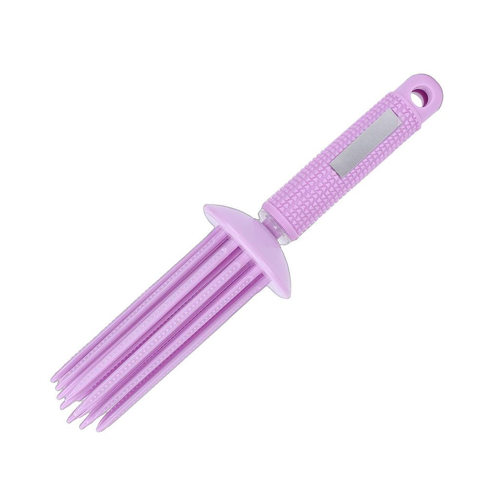 Curling Roll Comb 17 Round Teeth Easy Hair Insertion Hair Curling Roll Comb Styling Tool Purple