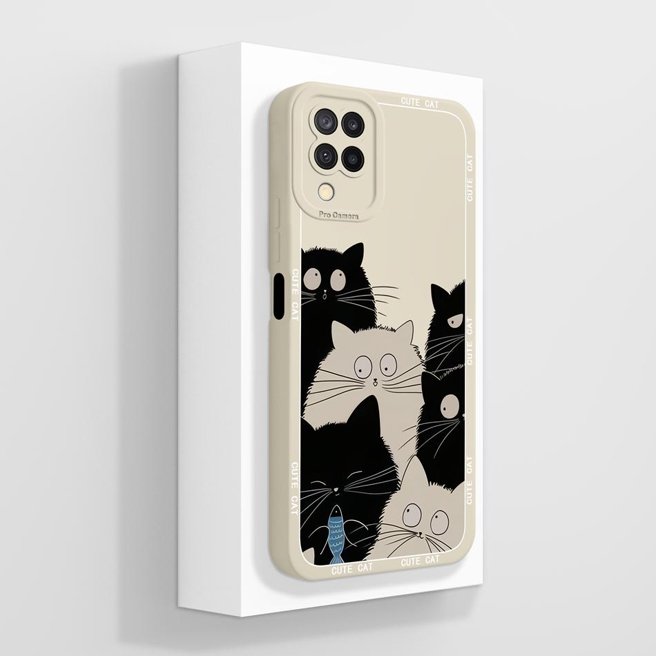 For Samsung Galaxy A12 M12 F12 Case Funny Anti Drop Liquid Silicone Phone Shell For Samsung A 12 High Quality Soft Back Cover