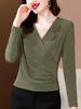 Women's Slim-Fit V-Neck Mesh Floral Blouse - Versatile, Stylish, Age-Defying