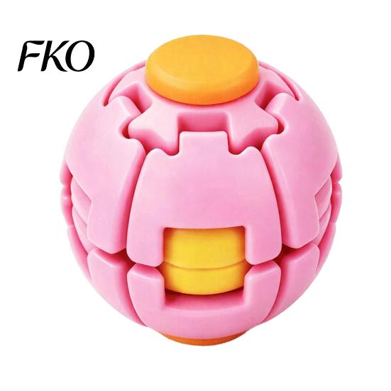 Decompression Ball Toy 3D Printed Press Spinning Ball, Stress Anxiety Relief Fidget Spinner, Reduction Rotating Splicing Desk for Kids Teens