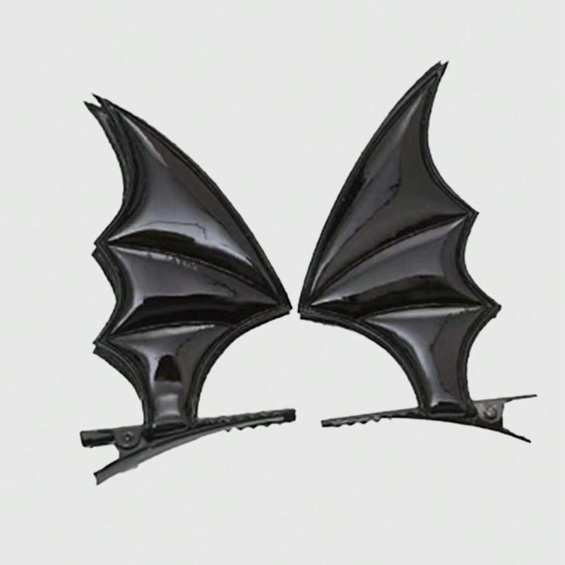 1pair Women Bat Wing Design Hair Clip Street Claw Clips Hair Claws Hair Barrettes, Halloween