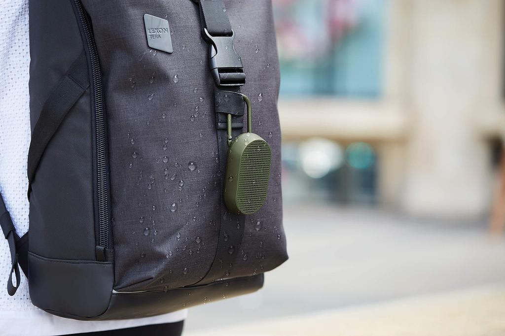 Perfect for Bluetooth waterproof speaker with carabiner LEXON MINO T LA124K9 MATT KAKHI outdoors!