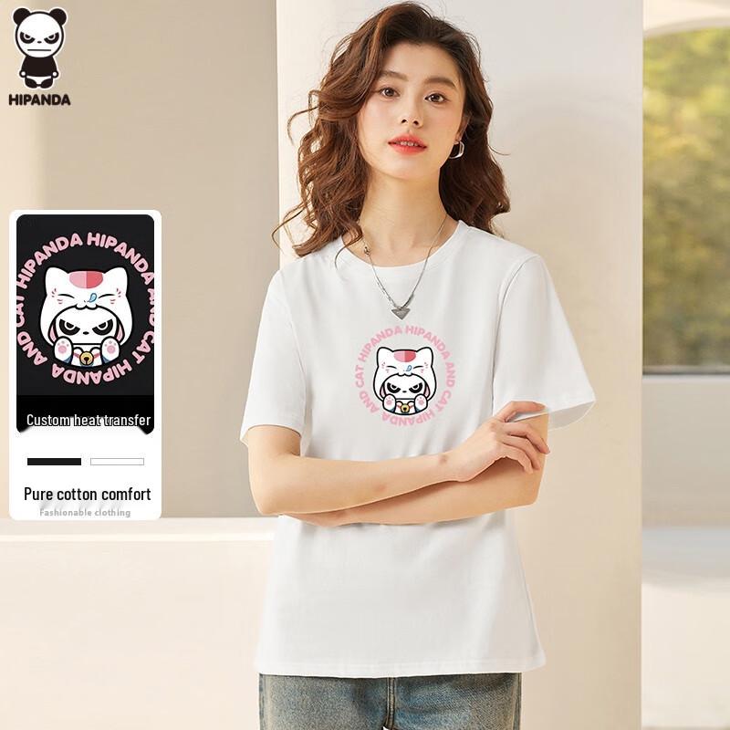 HIPANDA Women s Pure Cotton Printed T-Shirt L