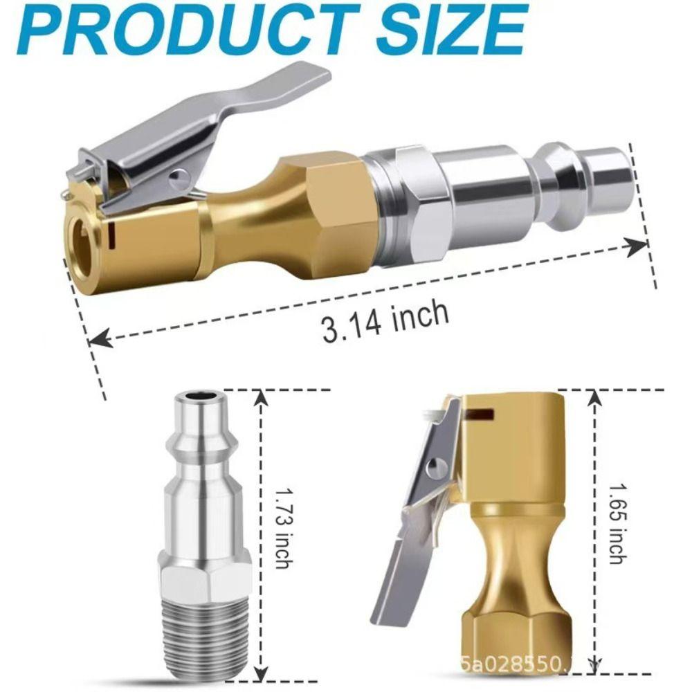 Brass Construction Quick Connector Quick Connect Tire Inflator Adapter Car Tire Inflation