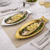 Stainless Steel Fish Shaped Plate Korean Style Barbecue Plate Creative Steamed Fish Plate  Hotels