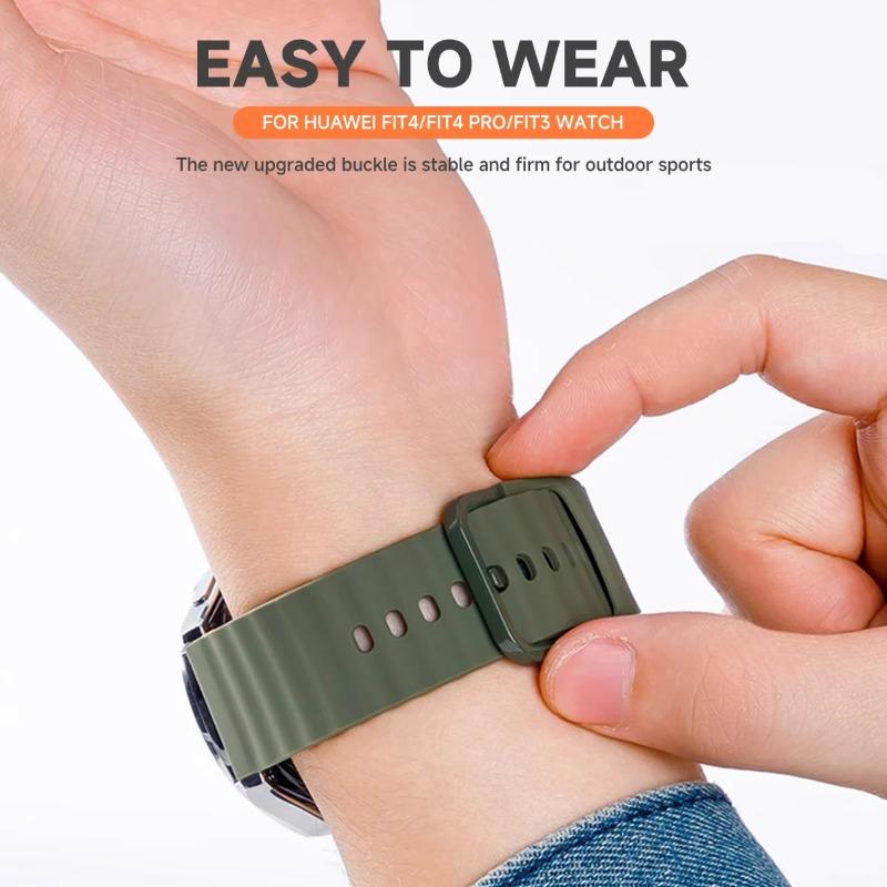 Silikonarmband für Huawei Watch Fit 3/4 Weiches wasserdichtes Sportband Modisches Armband Ersatz für Huawei Watch Fit 4pro Armband