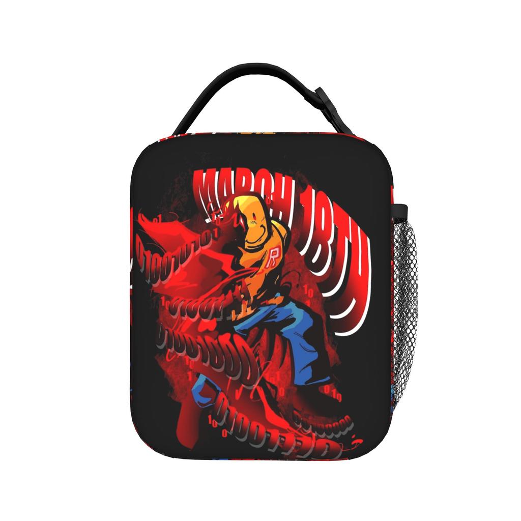 Vintage TEM Bluudude Forsakens Get in Now TEM Blue Dude Insulated Lunch Bag Leakproof Meal Container Cooler Bag Tote Lunch Box