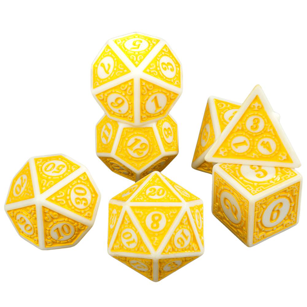 7 Stück/Set Polyedrische Undurchsichtige Würfel D4-D20 für DND RPG Magic Gathering Party Tischspiel Zubehör
