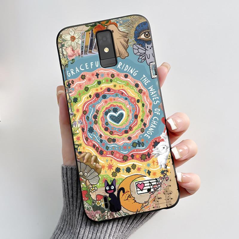 Cute Cartoon Case For ZTE Blade A32 Coque Capa Printing Shell Fundas BladeA32 Protective Cover Soft Silicone Black Casing Covers