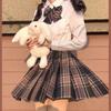 KALAOK High School Girl Uniform Cosplay Costume for School Size M Set, Knitwear, Years, Welcome/Farewell Parties, Brown,