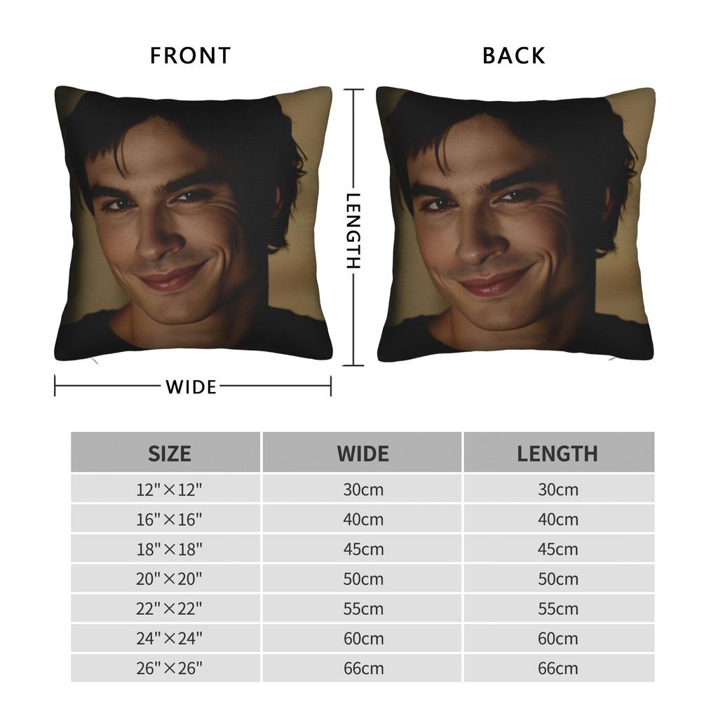 Damon Salvatore The Vampire Diaries Federa Cuscino Morbida Copricuscino Per Sedia Divano Decorazione Casa Federe alla Moda