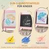 3-in-1 Children's Easel with Paper Roll, Chalkboard, Whiteboard, Storage Baskets, 54 X 46.5 X 93 Cm, Pink