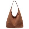 Deerskin velvet underarm commuter big bag women's 2025 new retro tote bag autumn casual large-capacity underarm bag