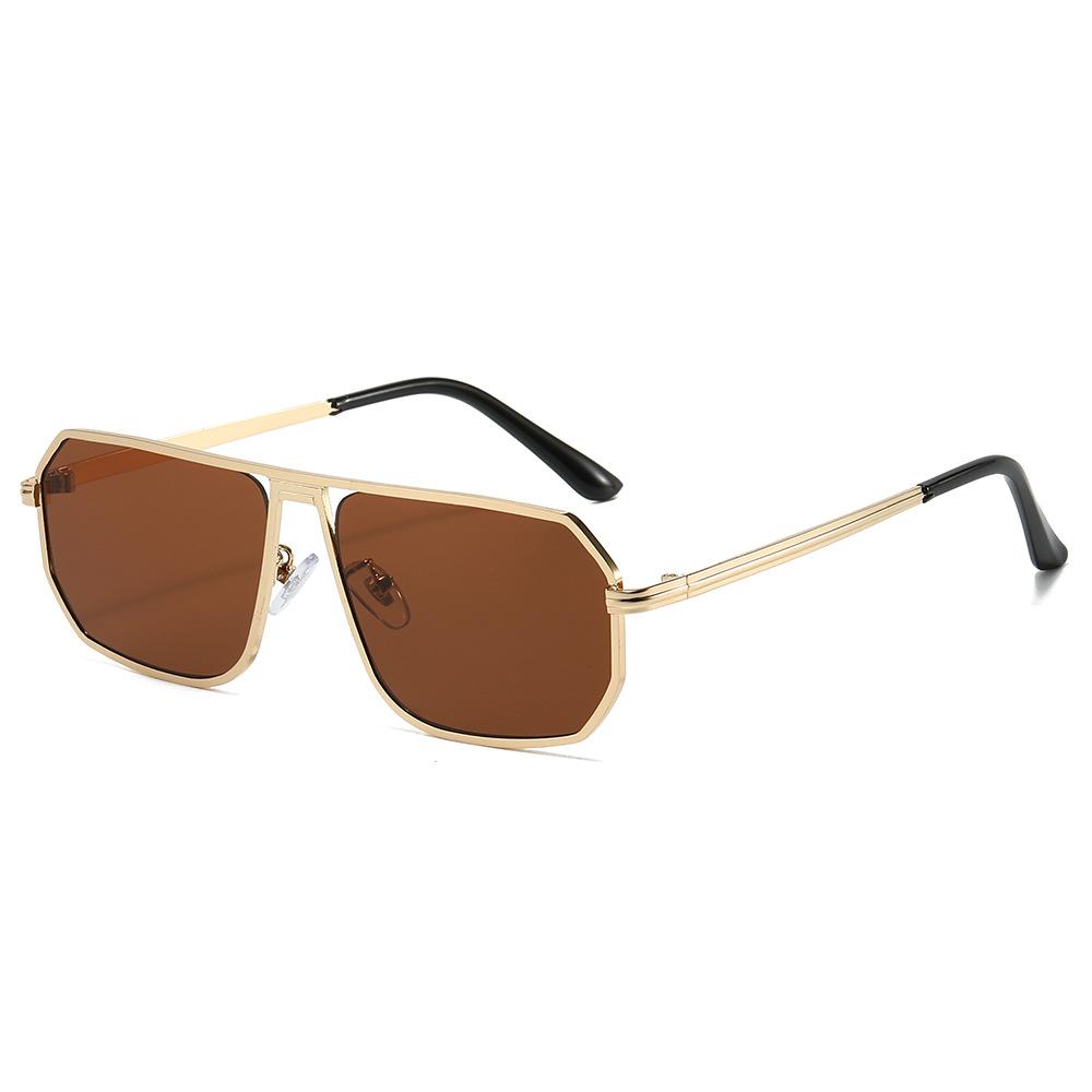 Timeless High End Designer Style Retro Trendy Oversized Alloy Metal Square Shaped Female For Both Male Sun Glasses