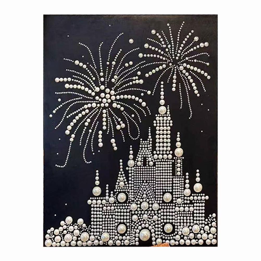 DIY Pearl Diamond Dots Paintings Picture Arts Craft with Frame 11.81x15.75in for Adults Beginners Gem Art
